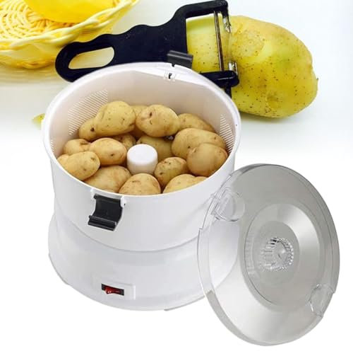 Pelador AutomáTico de Patatas, Pelador de Patatas EléCtrico Comercial de 85 W, Pelador AutomáTico de Patatas, Pelador Giratorio, Pelador de Patatas EléCtrico Comercial para Cocina