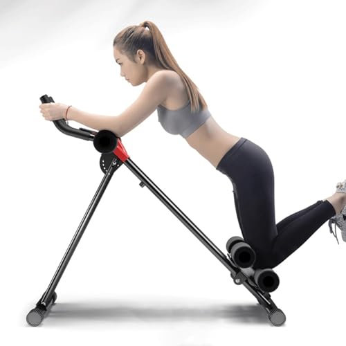 Haibinsuo Bauchroller, Bauchmuskeltrainer, Bauchtrainer, Bauchroller, Rad mit 5 Gängen, verstellbarer LCD-Monitor, Körperformung, faltbarer Taillentrainer für Bauchtraining, Heimübungen