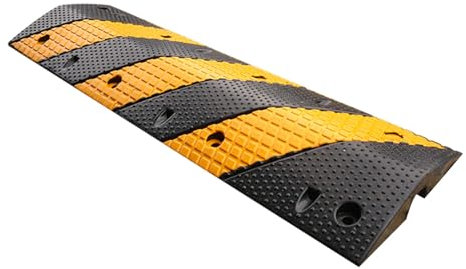 Ralentisseurs en Caoutchouc, Rampes D'Accès, Ralentisseurs en Caoutchouc avec Demi-Goulotte, Patins De Montée pour Garage, pour Allée en Béton Asphalté Et Gravier (100 X 30 X 5