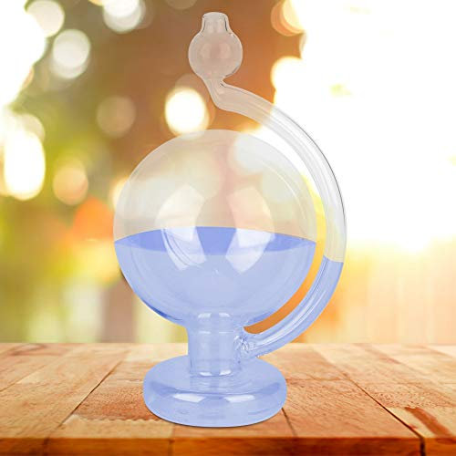 Botella de Pronóstico del Tiempo, Predictor de Barómetro de Vidrio para Decoración del Hogar, Hermosa Decoración de Mesa, Vidrio Azul con Líquido, 15 Cm