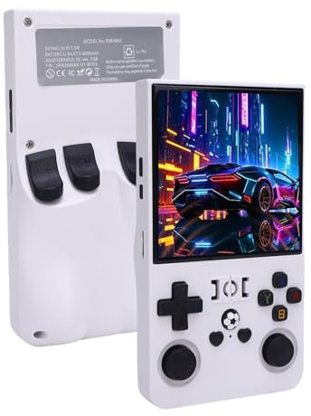Cuifati Console Rétro Console Handheld Gaming Device Pocket Pocket Game Console Construit en 18000 Jeux 4in 720x720 Écran 4000mAh Batterie avec Puce RK3326 à Grande Vitesse pour une (128G)