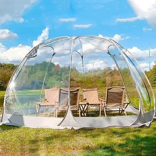 WYWY Transparentes Kuppelzelt, wasserdichter Outdoor-Unterschlupf für Familien-Camping, Hinterhofpartys und Sternenbeobachtung