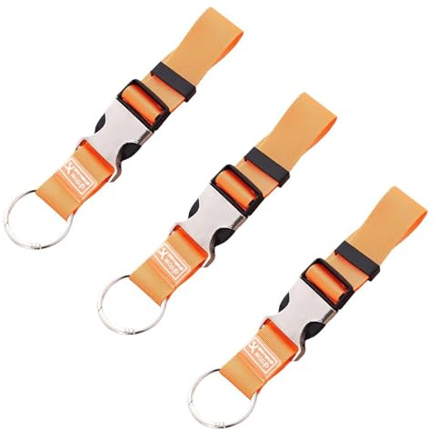 CHUANFU 3 Piezas Add a Bag Correa Maleta, Cinta para Maletas de Viaje Ajustable, Correas para Equipaje Altamente Elástica Duradero, para Equipaje Fijo, Mochilas (Naranja)