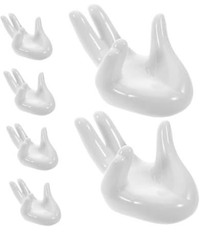 BAZEITFLOW 6 Piezas Hueveras de Cerámica con Diseño de Mano para Huevos Duros y Exhibición de Huevos de Pascua Soporte Seguro y Versátil para Decoración Festiva Mesa de Cocina