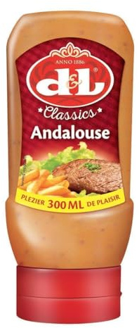 D&L Andalouse Sauce Classics - 2x 300ml - belgische Grill-Soße aus Tomaten und Senf, leicht pikante Würzsauce von Devos & Lemmens, zu Burger & Pommes, gegrilltem Fleisch, Wraps und Käse