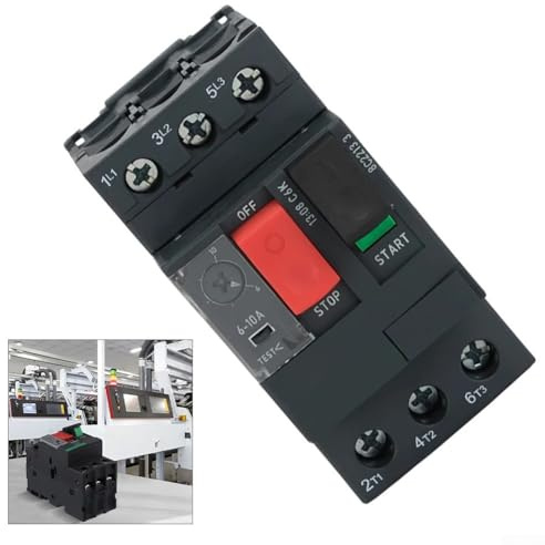 GV2ME16C9-14A, interruttore automatico per motore, serie GV2, protezione termica magnetica da sovraccarico e cortocircuito per motori da 0,37 kW a 15 kW, 50/60 Hz, nero