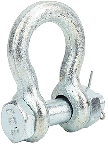ZJchao Manille Pivotante, Manille d'ancrage à Dégagement Rapide, Type d'arc en Acier allié Robuste avec écrou, Pièces de Machine de Levage de Navire (3.25t)