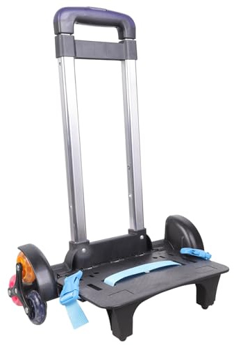 HDOYTXXM Carro de mochila con asa telescópica, 6, carrito de mano, carrito de equipaje con ruedas, carro plegable para mochila escolar, mochila