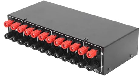 Fafeicy Selettore Audio 4 Vie Ingresso Amplificatore 2 Uscite Casse Scatola per Sistemi Home Theater Stereo
