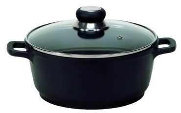 Krüger Aluguss Fleischtopf Delta, Ø 24 cm, Schwarz