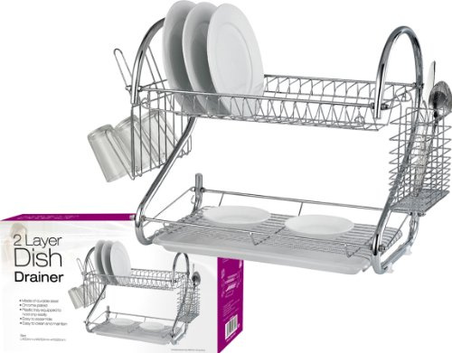 PRIMA 2-Tier Dish Drainer, Chrome