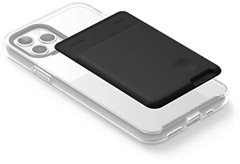 elago Phone Card Holder - Secure Wallet, Ultra Slim for Back of Phone, 3M Adhesive ID iPhone, Galaxy and Most Smartphones [Black]