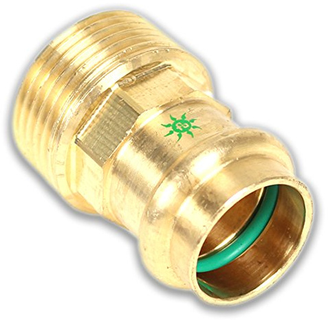 Solar Pressfitting Übergang mit AG [1/2 - 15mm], Kontur V