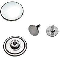 Jeansknöpfe, ohne Loch ★ Rostfrei ★ Metallknopf, 14mm, 17mm, 20mm, Metall Knöpfe (10, 14mm Silber nickel-frei)