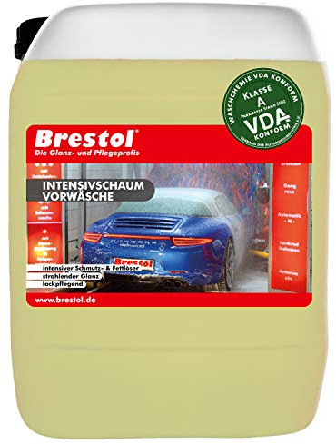 Brestol Intensivschaum Vorwäsche 25 Liter Konzentrat - Vorreinigung in Waschstrassen - Autowäsche Autoreinigung Auto-Waschanlage Schmutzlöser Fettlöser Autolack