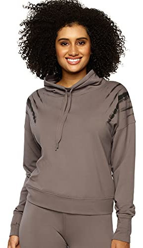 Felina | Tie Dye Terry Funnel-Neck Sweatshirt (Plum Kitten, X-Large)