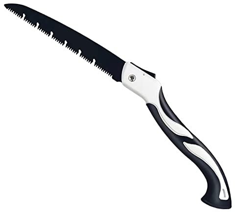 Scie à Main Pliante, Scie à Pliage Rapide, Lame de Scie sk5, Scie de Taille Avancée Avec Serrure de Sécurité, Poignée Souple Confortable Pour le Camping, Le Jardinage, La Chasse, La Menuiserie