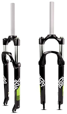 LHHL Fahrrad Federgabel 20 Zoll 28.6mm Klapprad Vordergabel Gerades Rohr 1-1/8 BMX Federgabel 80 Mm Federweg QR 9mm Scheibenbremse Manuelle Verriegelung (Color : Black Green, Size : 20inch)