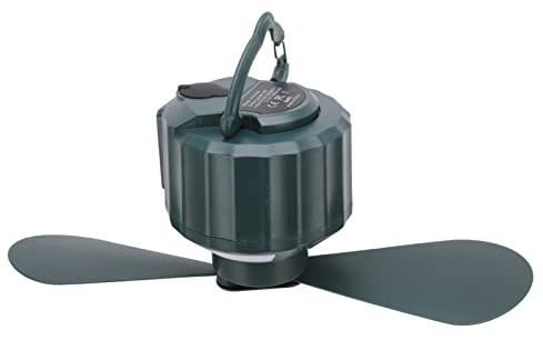 10400 MAh Tragbarer Campingventilator, Outdoor-Zeltventilatoren mit LED-Laternen-Fernbedienung, USB-aufladbarer, Batteriebetriebener Deckenventilator, 3 Geschwindigkeiten 3 Helligkeit, Timing, für Rei