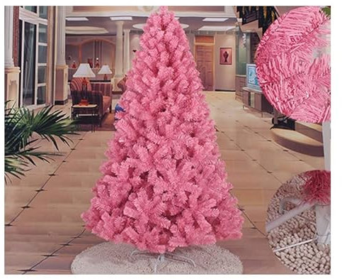 Weihnachtsbaum künstlich Metall-Weihnachtsbaum für Home Office Interiors, Sale Clearance 4Ft/5Ft/6Ft/7Ft/8Ft PIOKUHB 221025(Color:Pink,Size:4ft/120cm)