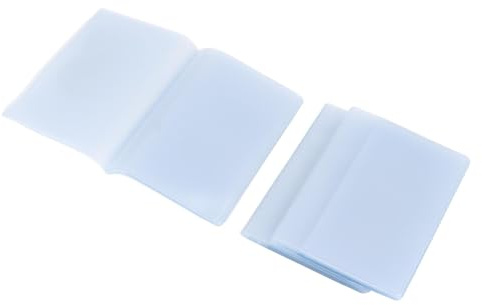 3 Uds Cartera Inserto PVC Transparente Suave 10 20 30 Páginas Tarjetero Multiusos para Negocios de Viajes Familiares