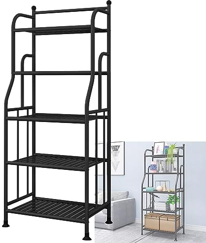 LIGUOYI Shelf For Storage Indoor Outdoor Garden Plant Holder, Foyer Shoe Rack Multipurpose 4 Tier 5 Tier Kitchen Shelf For Storage, Bookshelf Plant Stand For Living Room Corner