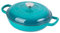 Casseruola bassa in ghisa con coperchio – antiaderente, adatta al forno fino a 260 °C – pentola resistente, adatta al forno – pentola smaltata – blu-verde, 2,3 Quart, 26 cm – Nuovva
