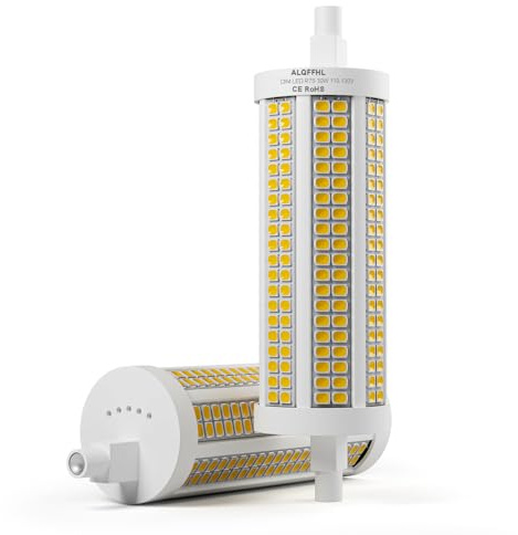 R7S 118mm LED Bulb 30W, J Type Double Ended Flood Light (300W Halogen T3 Replacement), Dimmable Wall Security Floor Standing Lamp, 120V 3000 lm, Size 4.65-1.38-1.38 inch, Pack of 2 (6000K Cool White)