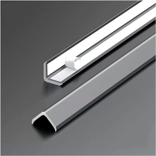 Raouoae 2 Stück Eckschutzprofil Wand Ecke Kantenschutzstreifen Schmaler Metall-Eckschutz Zum Schutz Der Wände, 89° Selbstklebend Eckschutzleiste Für Holzwände/Fliesen (Color : Silver, Size : 100cm/3