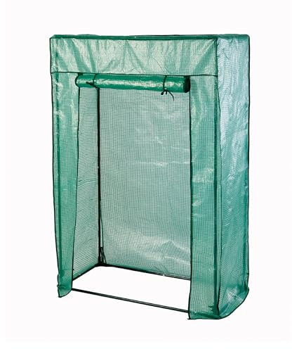 Spetebo Serra per pomodori in verde, con telaio in metallo, 150 x 100 cm, per frutta e verdura, per piante e piante, tenda di protezione con griglia e porta