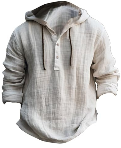 Kapuzenpullover Herren Baumwolle Pullover Dünner Baseball-Sweatshirt Langarm mit Knopf T-Shirt Hemden Tops Hoodie Mit Kapuze Knopfleiste