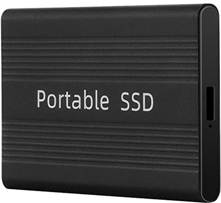 ZHCHAO Disque Dur Externe SSD Portable 3.0 USB-C 1 to 500 Go Disque Dur Externe 6.0 Go/S pour caméra ou Serveur de Bureau pour Ordinateur Portable(Color:Svart,Size:500GB)