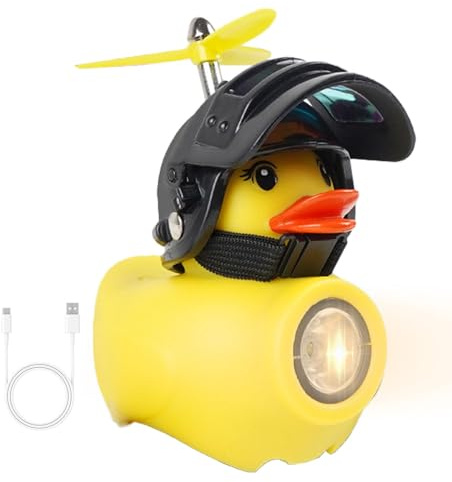 Dtaigou Motorradlenker Ente, Entenhorn - Fahrradlenker Entenhorn | Lustige Fahrrad-Entenglocke, niedliche Lautsprecher-Ente mit Propeller und Licht für Kinder und Erwachsene, die im Freien Radfahren
