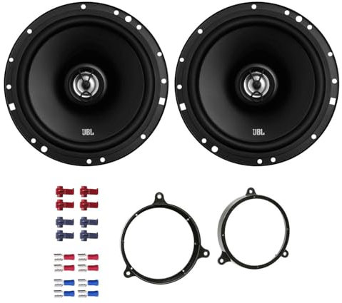 JBL Stage1 621F Lautsprecher mit Einbauset passend für Toyota Corolla E12 2002-2007 Türen hinten 350W 165mm 2 Wege Koax