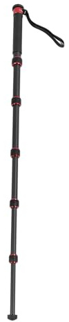 Monopiede per fotocamera, monopiede da viaggio compatto in fibra di carbonio con testa di bastone da passeggio, leggero e portatile, 6 sezioni, carico di 15 kg / 33 libbre, per