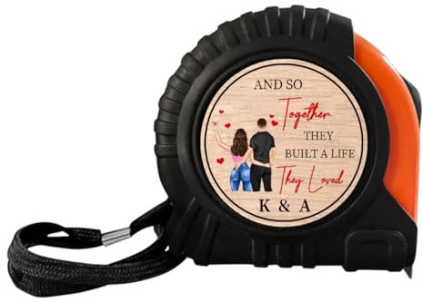Metro a nastro personalizzato, I Love Every Inch of You, nastro di misurazione con incisione personalizzata con nome, strumento regalo di Natale e San Valentino per lui, marito, fidanzato (stile 3)