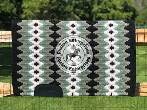 EQUIEMPRESS Sattelunterlage Western Show/Westernsatteldecke aus Neuseelandwolle, Top Wool Pad Sensor Flex (Anpassung möglich) A-905 (34 x 40)