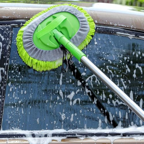 dnofowl Autowaschbürste,Teleskop-Autowaschbürste,Auto-Reinigungsset,für VW T-Cross