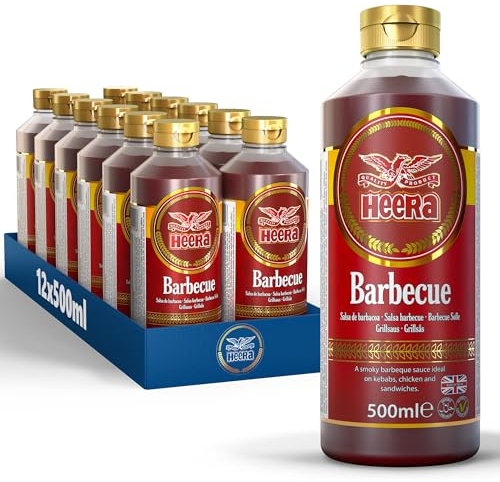 HEERA BBQ Sauce 500ml Smokey Barbecue Sauce Bottle For Food | Perfect For Grilling, Roasting, Cooking Meat, Burgers, Steak, Ribs, Chicken, Pork, Kebabs - King In Quality, King In Taste