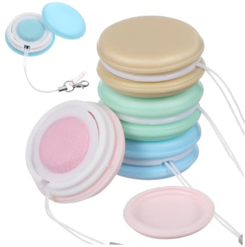 TEHAUX Phone Screen Cleaner Wipes Portable Keychain Attachment for Easy Carry 4pcs with Lanyard and Buckle Silicone and Pp Material Removes Oil and Dirt from Smartphones and Tablets Random Color
