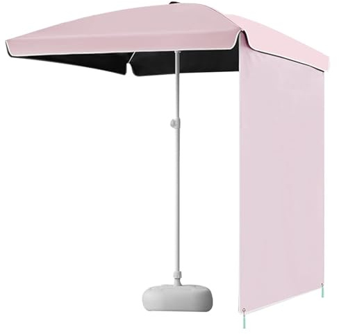 Outdoor Patio Umbrella - 200cm (78.7in) Pink Garden Parasol with Base - Stylish Sunshade for Poolside, Beach & Backyard Relaxation - UV Protection & Easy Setup