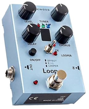 Procesador portátil de guitarra eléctrica combinado de 3 efectos, bucle de múltiples pedales para una mayor durabilidad