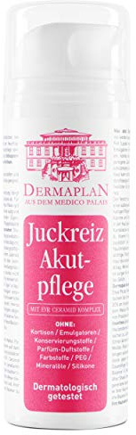 DERMAPLAN Juckreiz Akutpflege, Creme für juckende, gereizte Haut, 150 ml | Beruhigt juckende, trockene Haut, auch nach Insektenstichen, Basispflege bei Neurodermitis und Psoriasis, ohne Kortison