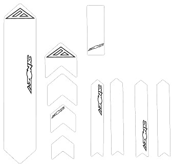 AZONIC | Fahrrad-Rahmenschutz | MTB Downhill Freeride Mountainbike BMX | Spezielles Diamantprofil und Beste Kratzfestigkeit, Einfach zu montieren, Wenig Gewicht | Frame Guards