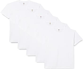 Fruit of the Loom Men's Original T. T Shirt, White, M UK