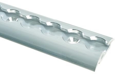 LOADCARE Airlineschiene Zurrschiene Halbrund Gebohrt Aluminium Zurrleiste für Ladungssicherung LKW Camping Anhänger PKW Silber 1x2 Meter