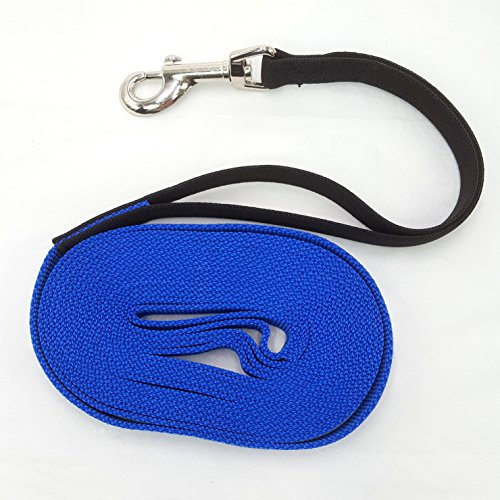 elropet Flex Fährtenleine Schleppleine mit Ruckdämpfer königsblau 40m-20mm Hundeleine