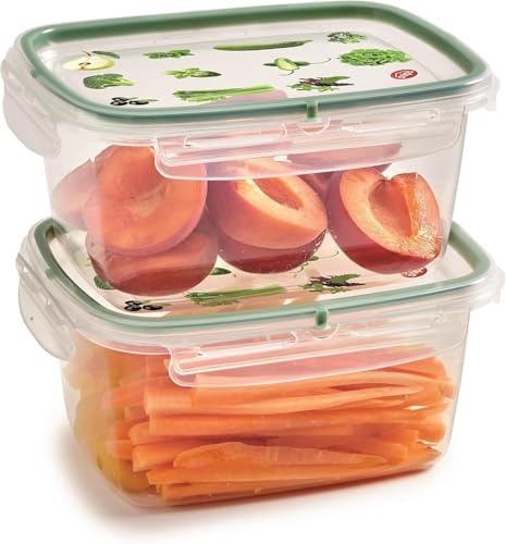Snips |Set 2 Contenitori Per Alimenti 1,20 LT Rettangolare| 2x 1,20 LT |Made in Italy|Bpa Free