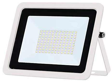 Projecteur LED extérieur ultra-fin 220V, IP68 étanche, projecteur LED extérieur, éclairage de sécurité, utilisé dans le garage de la cour de jardin, blanc chaud 100W