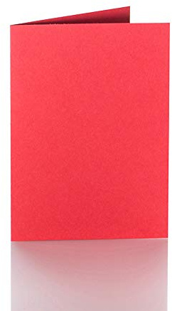 Paper24 Faltkarten A5 150 x 200 mm 240 g/qm 25 Stück in Rot